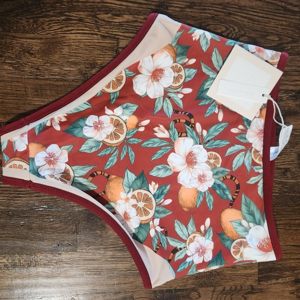 Visual Mood Nwt Women’s Leda High-Waist Bikini Bottoms Only Size Medium — image 6 of 7